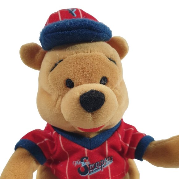 Winnie The Pool Disney Baseball Plush Toy Bee Stompers Uniform 9" Clean Sports - Picture 5 of 6